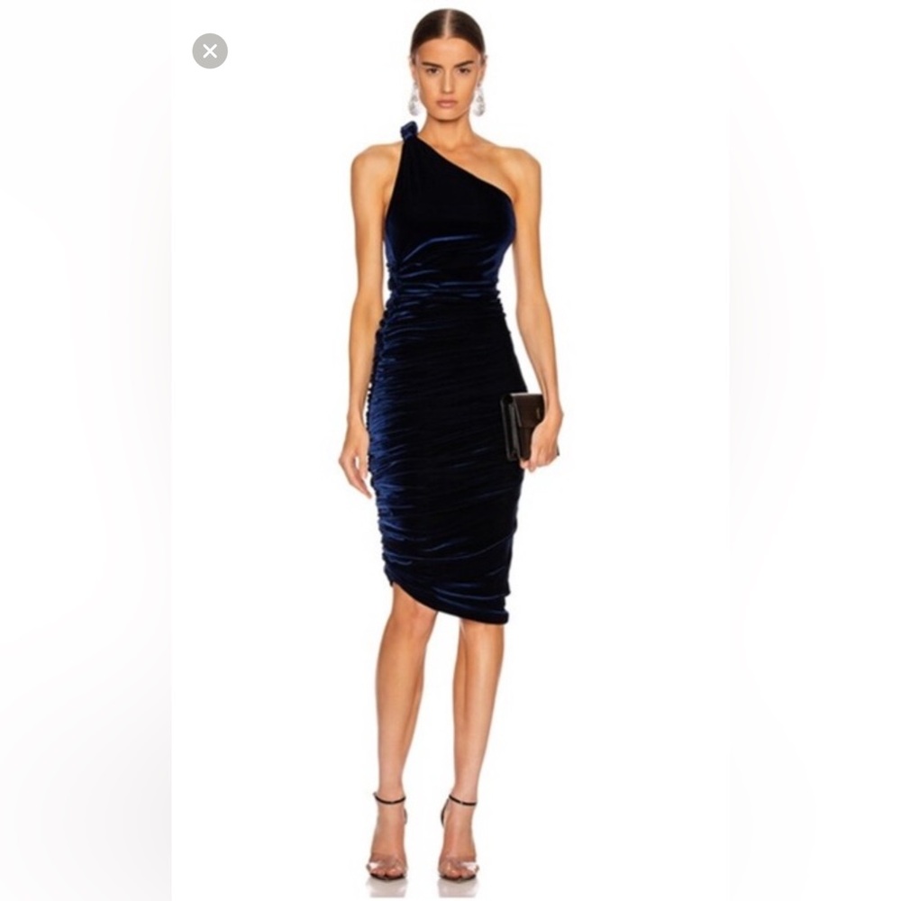 Alix NYC midnight blue velour dress new without tags
